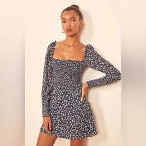 Reformation Floral Smocked Dress, Size M